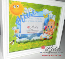 Carica l&#39;immagine nel visualizzatore di Gallery, cornice quadro quadretto nascita 3d personalizzato nome dedica foto portafoto rosa femmina bimba maschio azzurro bimbo shadow box idea regalo gravidanza baby shower nascita neonato battesimo originale shop online  Italia Lula Creazioni
